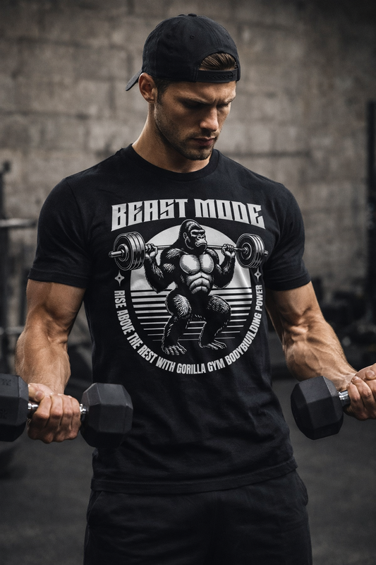 Men's Beast Mode GYM Motivation Classic Crew T-Shirt