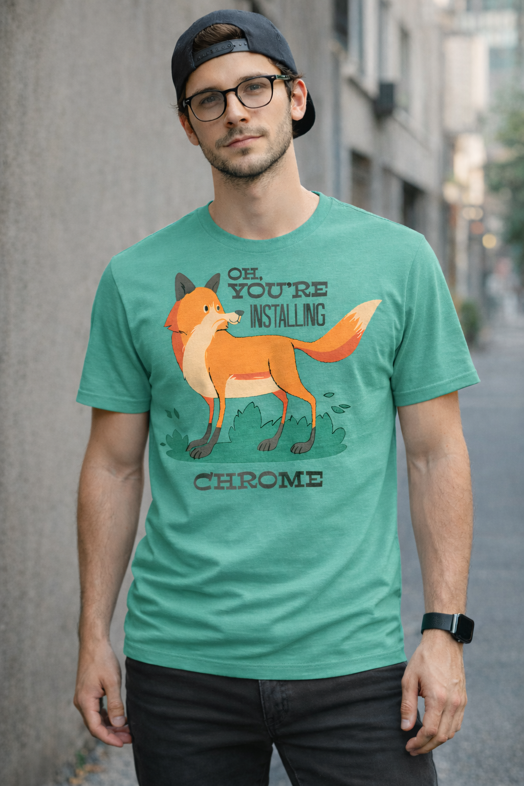 Men's  “Oh, You’re Installing Chrome” Classic Crew T-Shirt